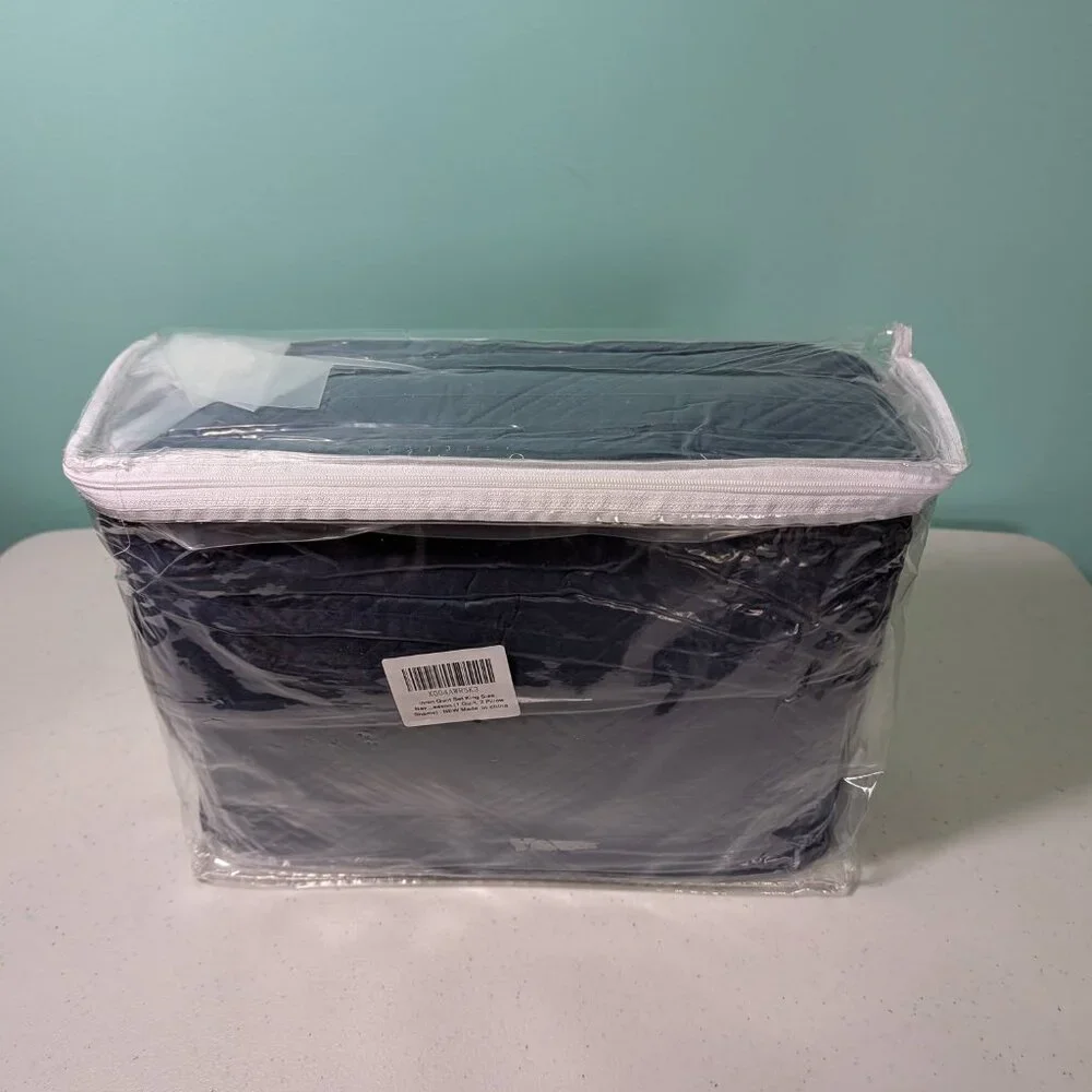 Inron King‎ Size Blue Quilt & 2 pillow Shams